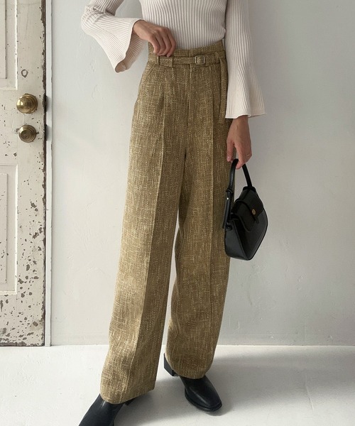 LAUIR（ラウアー）の「ツイードハイウエストパンツ[高身長サイズMT有り]（その他パンツ・レディース・ベージュ/グレー/ブラック・MEDIUM/LARGE/MT）」の15枚目の写真