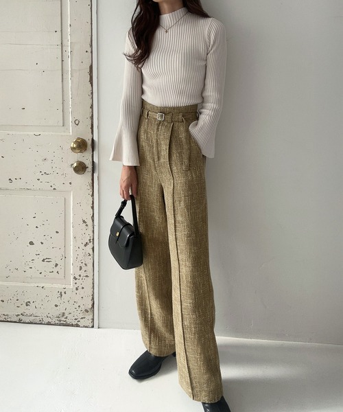 LAUIR（ラウアー）の「ツイードハイウエストパンツ[高身長サイズMT有り]（その他パンツ・レディース・ベージュ/グレー/ブラック・MEDIUM/LARGE/MT）」の17枚目の写真