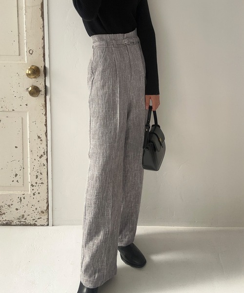 LAUIR（ラウアー）の「ツイードハイウエストパンツ[高身長サイズMT有り]（その他パンツ・レディース・ベージュ/グレー/ブラック・MEDIUM/LARGE/MT）」の11枚目の写真