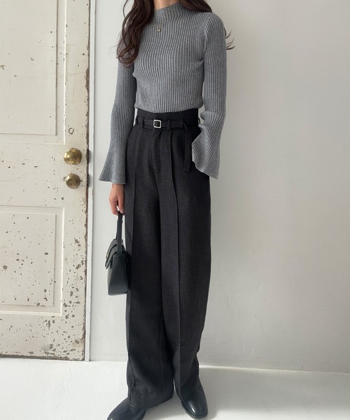 LAUIR（ラウアー）の「ツイードハイウエストパンツ[高身長サイズMT有り]（その他パンツ・レディース・ベージュ/グレー/ブラック・MEDIUM/LARGE/MT）」の14枚目の写真