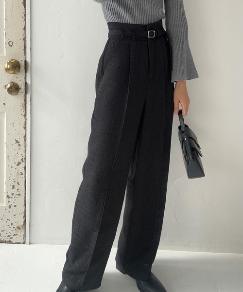 LAUIR（ラウアー）の「ツイードハイウエストパンツ[高身長サイズMT有り]（その他パンツ・レディース・ベージュ/グレー/ブラック・MEDIUM/LARGE/MT）」の12枚目の写真