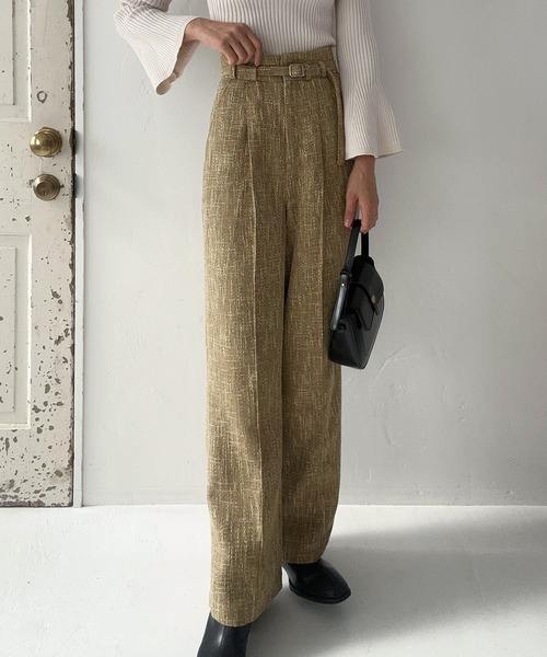 LAUIR（ラウアー）の「ツイードハイウエストパンツ[高身長サイズMT有り]（その他パンツ・レディース・ベージュ/グレー/ブラック・MEDIUM/LARGE/MT）」の16枚目の写真