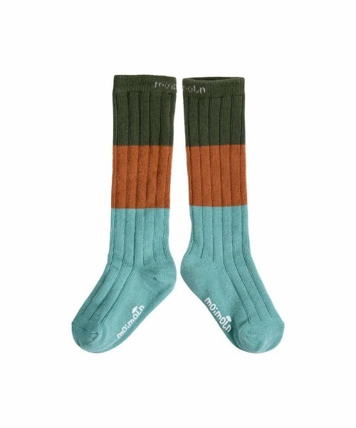 moimoln（モイモルン）の「ペロロングソックス（ソックス/靴下・キッズ・マスタード/ミント・10cm/12cm/14cm/16cm）」の2枚目の写真