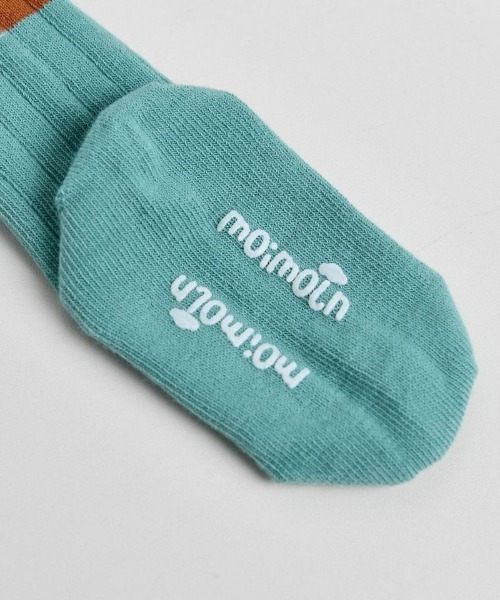 moimoln（モイモルン）の「ペロロングソックス（ソックス/靴下・キッズ・マスタード/ミント・10cm/12cm/14cm/16cm）」の6枚目の写真