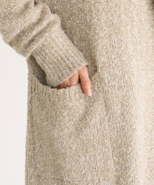 n'OrLABEL（ノアールレーベル）の「【機能素材】『ブークレニットコーディガン』（カーディガン/ボレロ・レディース・ミックスグレー/ブラウン系その他/ベージュ/ネイビー・FREE）」の22枚目の写真