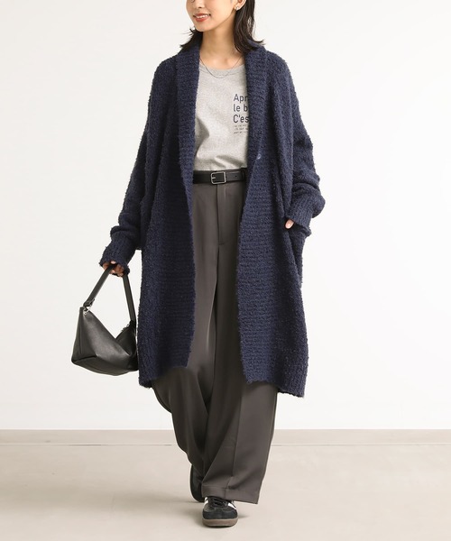 n'OrLABEL（ノアールレーベル）の「【機能素材】『ブークレニットコーディガン』（カーディガン/ボレロ・レディース・ミックスグレー/ブラウン系その他/ベージュ/ネイビー・FREE）」の21枚目の写真