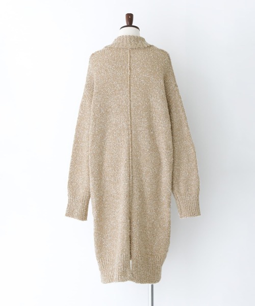 n'OrLABEL（ノアールレーベル）の「【機能素材】『ブークレニットコーディガン』（カーディガン/ボレロ・レディース・ミックスグレー/ブラウン系その他/ベージュ/ネイビー・FREE）」の12枚目の写真