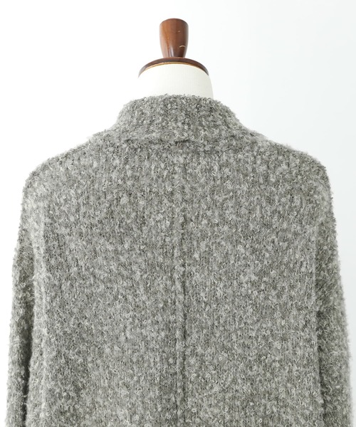 n'OrLABEL（ノアールレーベル）の「【機能素材】『ブークレニットコーディガン』（カーディガン/ボレロ・レディース・ミックスグレー/ブラウン系その他/ベージュ/ネイビー・FREE）」の14枚目の写真