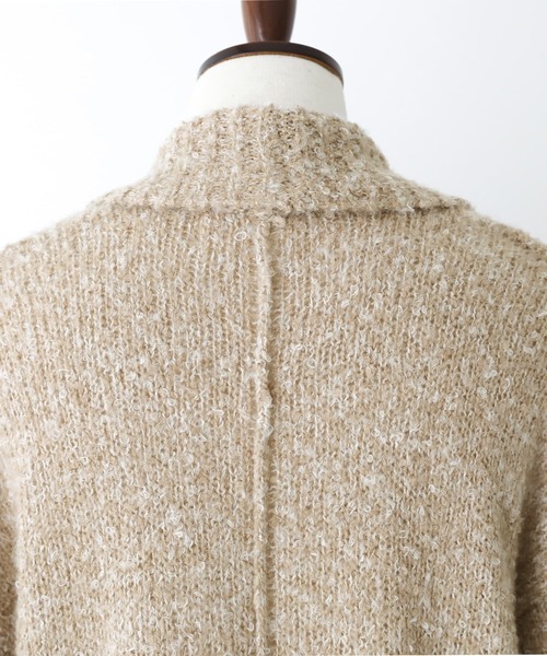 n'OrLABEL（ノアールレーベル）の「【機能素材】『ブークレニットコーディガン』（カーディガン/ボレロ・レディース・ミックスグレー/ブラウン系その他/ベージュ/ネイビー・FREE）」の13枚目の写真