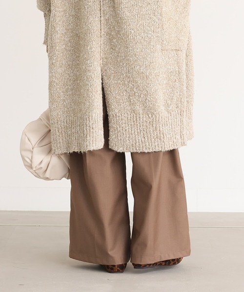 n'OrLABEL（ノアールレーベル）の「【機能素材】『ブークレニットコーディガン』（カーディガン/ボレロ・レディース・ミックスグレー/ブラウン系その他/ベージュ/ネイビー・FREE）」の8枚目の写真