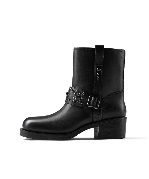 ASH（アッシュ）の「ASH/アッシュ【TEQUILA】スタッズベルト ウエスタンショートブーツ ５cmヒール（ブーツ・レディース・ブラック・36/38/37）」の4枚目の写真