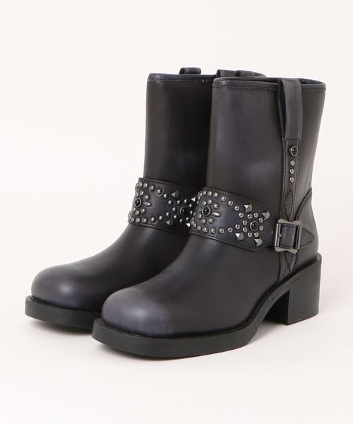 ASH（アッシュ）の「ASH/アッシュ【TEQUILA】スタッズベルト ウエスタンショートブーツ ５cmヒール（ブーツ・レディース・ブラック・36/38/37）」の9枚目の写真