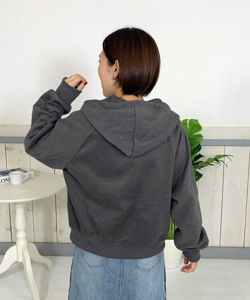 CRB（シーアールビー）の「ハーフジッププルパーカー（パーカー・レディース・グレー/ベージュ/チャコール・F）」の21枚目の写真