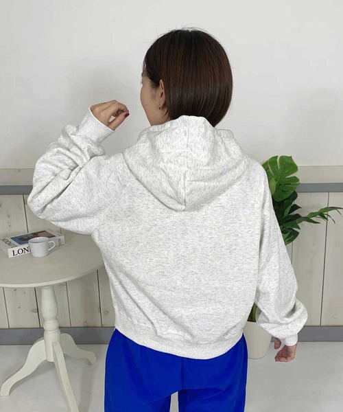 CRB（シーアールビー）の「ハーフジッププルパーカー（パーカー・レディース・グレー/ベージュ/チャコール・F）」の17枚目の写真