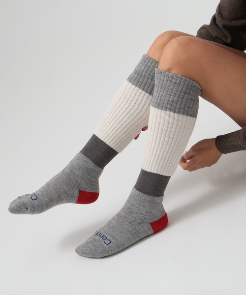 BAYFLOW（ベイフロー）の「[保温効果で暖かさ続く]BF HEATソックス（ソックス/靴下・レディース・ベージュ/サックスブルー/グレー・0）」の2枚目の写真