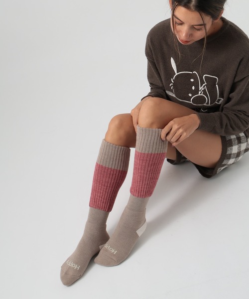 BAYFLOW（ベイフロー）の「[保温効果で暖かさ続く]BF HEATソックス（ソックス/靴下・レディース・ベージュ/サックスブルー/グレー・0）」の19枚目の写真