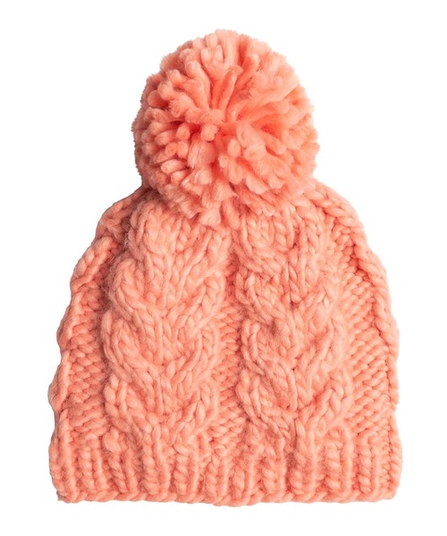 ROXY(ロキシー)の「WINTER BEANIE/ロキシーポンポン付きケーブルニットキャップ・ビーニー(ニットキャップ/ビーニー・レディース・ホワイト/オレンジ・FREE)」の10枚目の写真