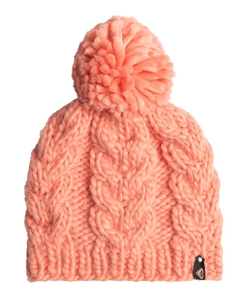 ROXY(ロキシー)の「WINTER BEANIE/ロキシーポンポン付きケーブルニットキャップ・ビーニー(ニットキャップ/ビーニー・レディース・ホワイト/オレンジ・FREE)」の11枚目の写真