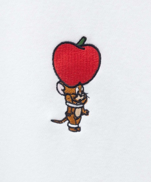 Tom＆Jerry（トムアンドジェリー）の「TOM＆JERRY トムとジェリー 刺繍 ルーズシルエットトレーナー（スウェット・レディース・オフホワイト/杢グレー/オートミール・フリー）」の10枚目の写真