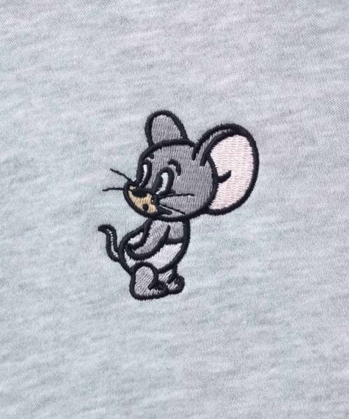 Tom＆Jerry（トムアンドジェリー）の「TOM＆JERRY トムとジェリー 刺繍 ルーズシルエットトレーナー（スウェット・レディース・オフホワイト/杢グレー/オートミール・フリー）」の20枚目の写真