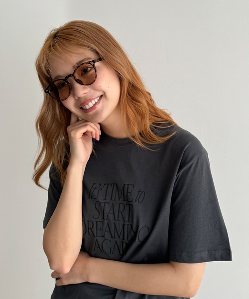 CANAL JEAN（キャナルジーン）の「Dume　Orchid(オーキッド)ボストンアイウェア（サングラス・レディース・グレー/ブラック/ブラウン系その他/ブラック×グレー・ONE SIZE）」の4枚目の写真