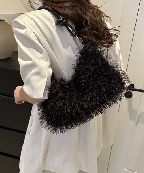 WESTSEA（ウエストシー）の「2way フリンジ ショルダーバッグ（ショルダーバッグ・レディース・ホワイト/オレンジ/ライトブルー/ブラック/ピンク・FREE）」の3枚目の写真