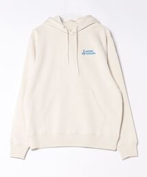 ALMOND（アーモンド）の「LA BARREL HOODIE SWEAT PARKA/アーモンドバックプリントプルオーバーパーカー・フーディー（パーカー）」