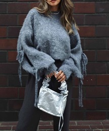 esutoreja | リボンショートニットトップス(ニット/セーター)