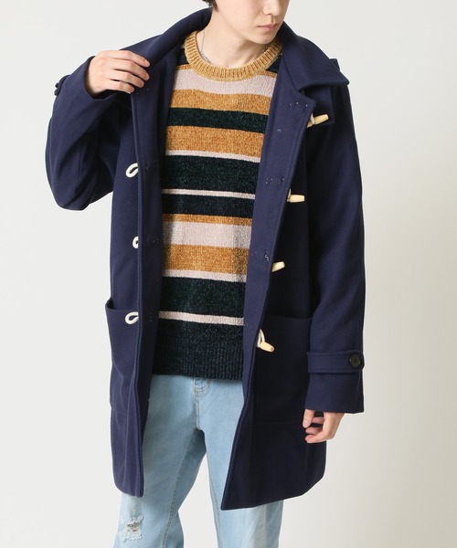 URU ウル　ダッフルコート mizuiro ind｜Aライン ウール ダッフル ロングコート 4-2201523a