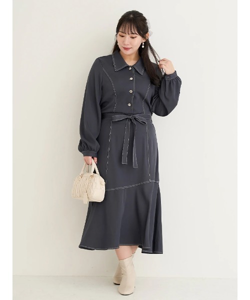 【大きいサイズ】アシメマーメイドワンピース（ワンピース）｜Re-J&SUPURE（リジェイアンドスプル） 6,589円