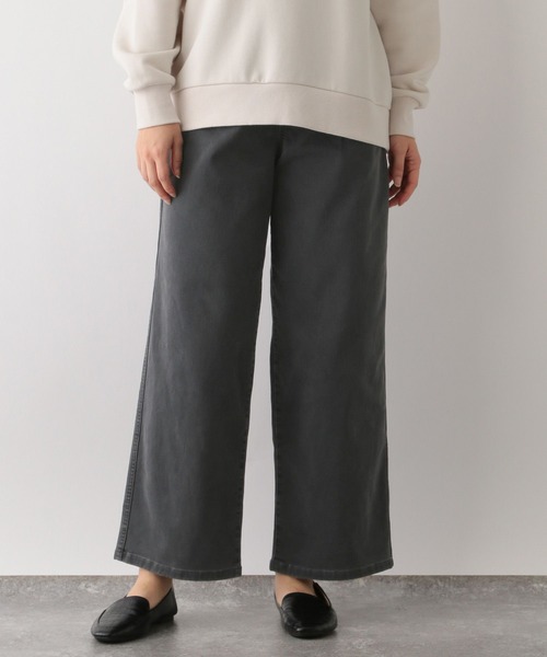 GLOBAL WORK Smile Seed Store（グローバルワーク スマイルシードストア）の「デニム起毛ワイドパンツ/116001（デニムパンツ・レディース・スミクロ/アイボリー/ブルー/ライトブルー・SMALL/X-LARGE/MEDIUM/LARGE）」の2枚目の写真