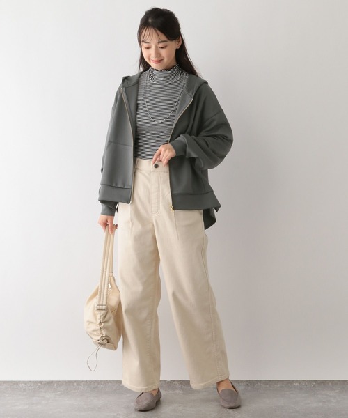 GLOBAL WORK Smile Seed Store（グローバルワーク スマイルシードストア）の「デニム起毛ワイドパンツ/116001（デニムパンツ・レディース・スミクロ/アイボリー/ブルー/ライトブルー・SMALL/X-LARGE/MEDIUM/LARGE）」の5枚目の写真