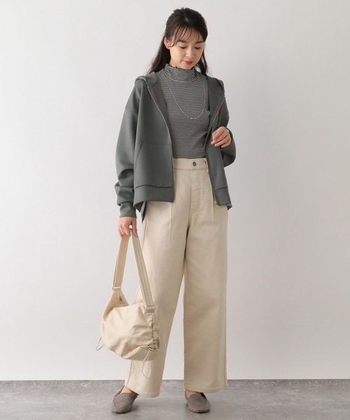 GLOBAL WORK Smile Seed Store（グローバルワーク スマイルシードストア）の「デニム起毛ワイドパンツ/116001（デニムパンツ・レディース・スミクロ/アイボリー/ブルー/ライトブルー・SMALL/X-LARGE/MEDIUM/LARGE）」の6枚目の写真