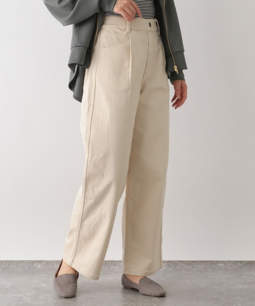 GLOBAL WORK Smile Seed Store（グローバルワーク スマイルシードストア）の「デニム起毛ワイドパンツ/116001（デニムパンツ・レディース・スミクロ/アイボリー/ブルー/ライトブルー・SMALL/X-LARGE/MEDIUM/LARGE）」の7枚目の写真