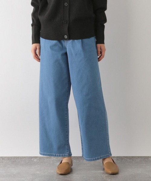 GLOBAL WORK Smile Seed Store（グローバルワーク スマイルシードストア）の「デニム起毛ワイドパンツ/116001（デニムパンツ・レディース・スミクロ/アイボリー/ブルー/ライトブルー・SMALL/X-LARGE/MEDIUM/LARGE）」の16枚目の写真