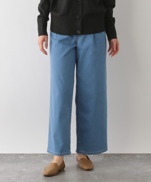 GLOBAL WORK Smile Seed Store（グローバルワーク スマイルシードストア）の「デニム起毛ワイドパンツ/116001（デニムパンツ・レディース・スミクロ/アイボリー/ブルー/ライトブルー・SMALL/X-LARGE/MEDIUM/LARGE）」の17枚目の写真