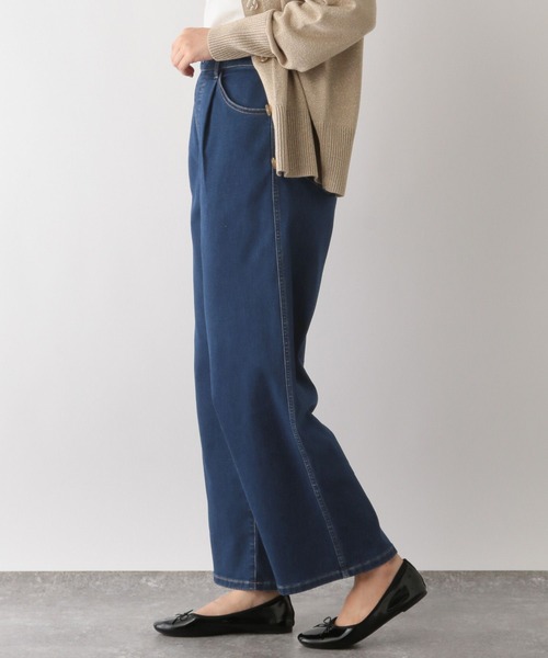 GLOBAL WORK Smile Seed Store（グローバルワーク スマイルシードストア）の「デニム起毛ワイドパンツ/116001（デニムパンツ・レディース・スミクロ/アイボリー/ブルー/ライトブルー・SMALL/X-LARGE/MEDIUM/LARGE）」の22枚目の写真