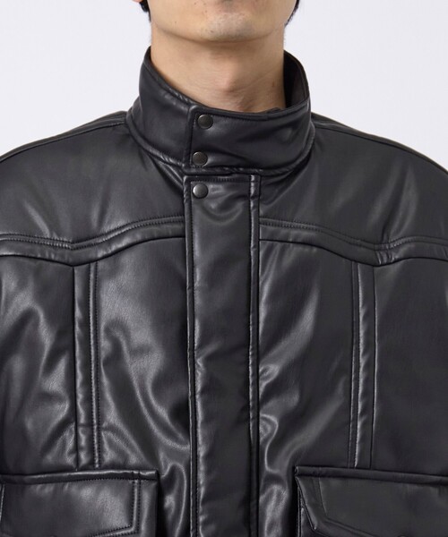 BASICKS（ベイシックス）の「【BASICKS/ベイシックス】Patted Faux Leather Vest（ベスト・メンズ・ブラック・M）」の5枚目の写真