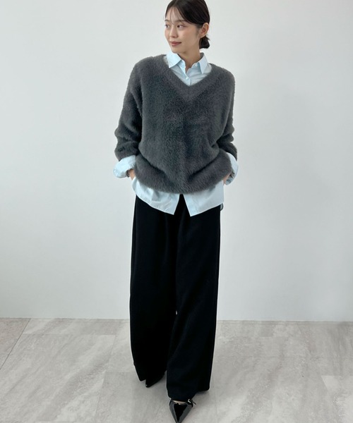 美品☆ジャーナルスタンダードレサージュ ふわふわ モヘア クルーネックニット JOURNAL STANDARD（ジャーナルスタンダード）の「モヘヤミックス