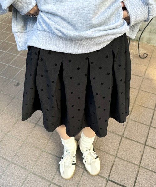 Smyeon ドットプリーツスカート smyeon ミディボックスプリーツスカート smyeon ミディボックス