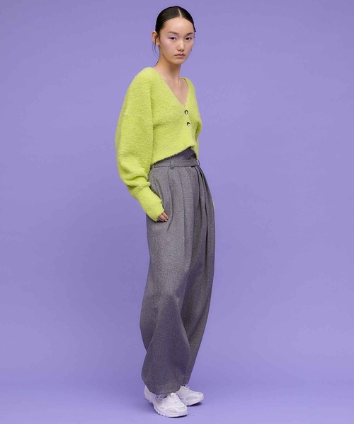 WOOL MIX HERRINGBONE COCOON PANTS / ウールミックス