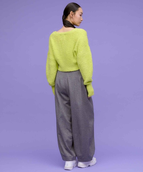 THINGS THAT MATTER（シングス ザット マター）の「WOOL MIX HERRINGBONE COCOON PANTS / ウールミックスヘリンボーンコクーンパンツ（その他パンツ・レディース・グレー・1/2）」の13枚目の写真