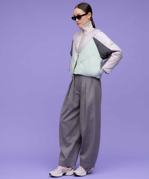 THINGS THAT MATTER（シングス ザット マター）の「WOOL MIX HERRINGBONE COCOON PANTS / ウールミックスヘリンボーンコクーンパンツ（その他パンツ・レディース・グレー・1/2）」の19枚目の写真