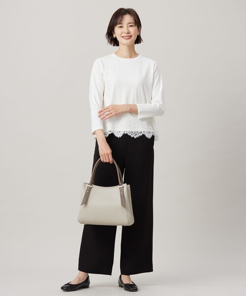 J.PRESS(ジェイプレス)の「【WEB限定カラーあり・洗える】RACY DECOR ニット(ニット/セーター・レディース・ホワイト系/ライトグレー系/ネイビー系・MEDIUM/LARGE)」の9枚目の写真