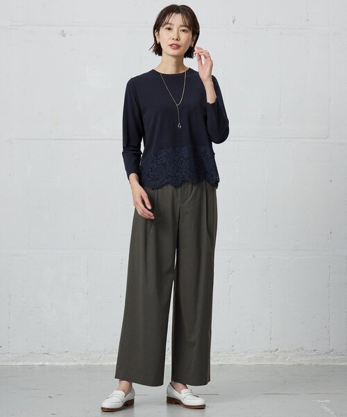 J.PRESS(ジェイプレス)の「【WEB限定カラーあり・洗える】RACY DECOR ニット(ニット/セーター・レディース・ホワイト系/ライトグレー系/ネイビー系・MEDIUM/LARGE)」の12枚目の写真