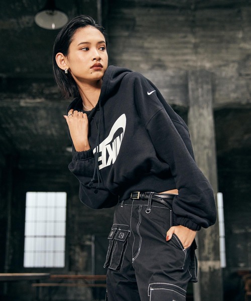 NIKE オーバーサイズド クロップド フレンチテリー プルオーバー パーカー セール】ナイキ スポーツウェア ウィメンズ オーバーサイズド