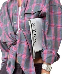 roomy（ルーミー）の「ルーズカラーチェックシャツ（シャツ/ブラウス）」