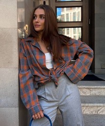 roomy（ルーミー）の「ルーズカラーチェックシャツ（シャツ/ブラウス）」