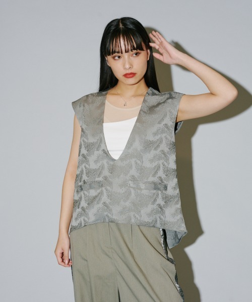 レイヤードVネックベスト（ベスト）｜terrace（テラス）