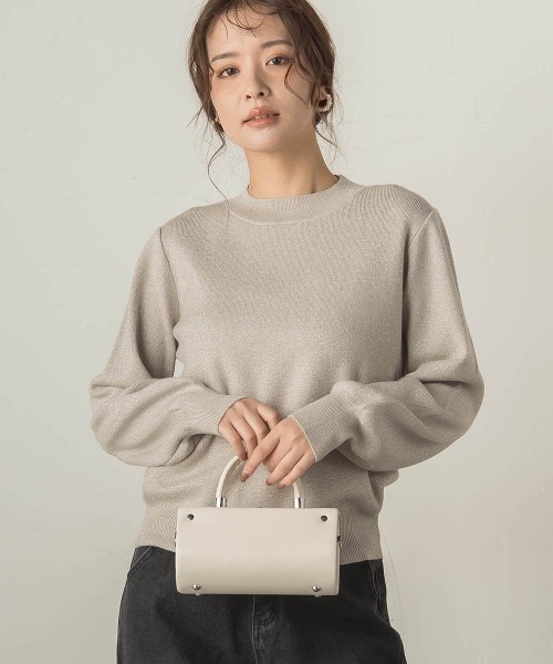 VICKY（ビッキー）の「抗ピリングスウェットライクニット≪手洗い可能≫（ニット/セーター・レディース・ブラック/ベージュ/ライトグレー・M）」の12枚目の写真